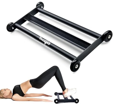 Yes4All Glute Ham Glider, Exercise Wheels for Home Gym Fitness, Glute Hamstring, Booty Building, Leg Excerise & Ab Roller for Abs Workout Equipment