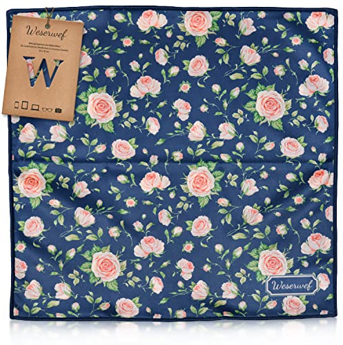 Weserwef® XXL Mikrofasertuch Brillenputztücher in Optikerqualität 30 x 30 cm (Rose)