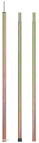 vidaXL Galvanised Steel Telescopic Tent Pole - Adjustable Length (170-255cm), Robust Construction, Quick Setup for Tarps, Tarpaulins, Tents, Awnings