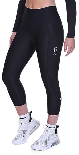 TCA dam vadderade capri cykling leggings – svart stealth, X-Small
