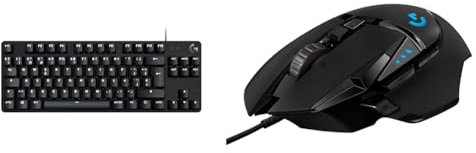 Logitech G413 TKL SE Teclado Mecánico Gaming - Teclado Compacto Retroiluminado con Interruptores & 502 Hero Ratón Gaming con Cable Alto Rendimiento, Captor Hero 25K