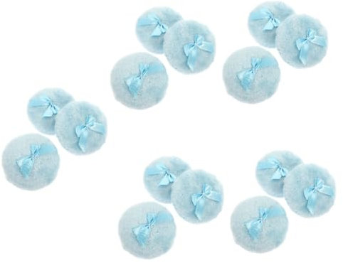 Housoutil 5 Sets Schöner Body Puff Nach Dem Baby Puff Plüsch Weicher Bowknot Runder Puff Für Den Heimsalongebrauch 3 Stück * 5