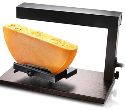 Raclette Cheese Melter Machine, 750W Commercial Electric Cheese Grill Melter Rapid Heating Cheese Heater, Raclette Tiltable Adjustable Cheese Dispenser Half Cheese Maker