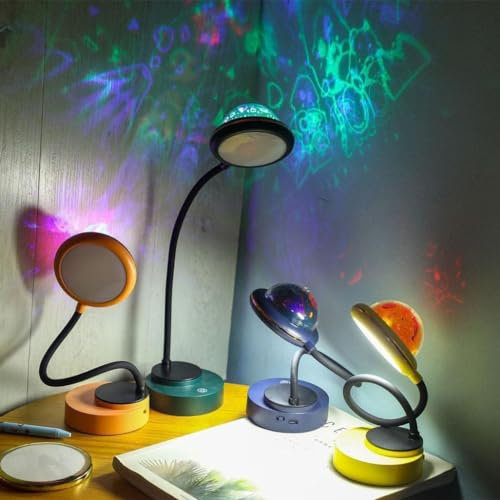sunxueli LED Folding Table Lamp Can Control Brightness - Mini Star Projector - Bedside Bedroom Round Bottom Table Lamp/2141/137