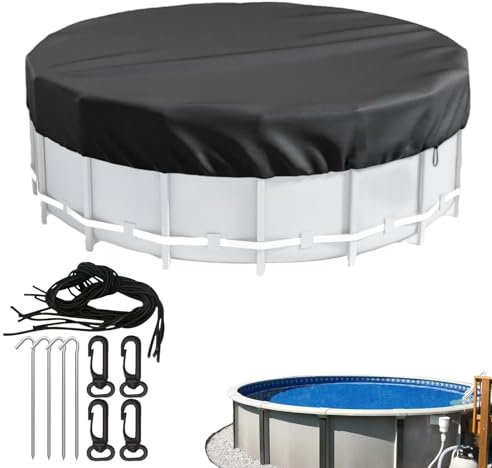 Round Pool Covers, 6/8/10/12FT Pool, Solar Pool Covers For Above Ground Pools, Swimming Pool With Ground Spik And Rope, Summer Pool Protector