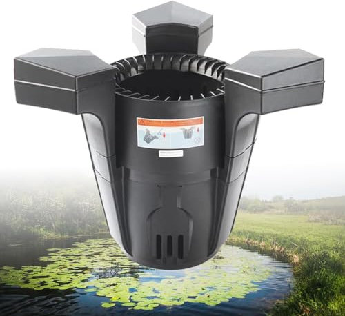 Schwimmender Teich-Skimmer, Saug-Schwimmender Skimmer, Schwimmender Teich-Skimmer mit Pumpe mit 10 m Netzkabel, für Garten, Teich, Pool, Outdoor für Teiche & Seen, 70 W