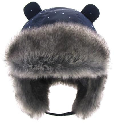 Baby Wintermütze Kinder Fliegermütze mit Ohrenklappen Pilot Cap Winter Warm Babymütze für Jungen Mädchen Babys von 0 bis 6 Jahren (DE/NL/SE/PL, Numerisch, 50, Marine)