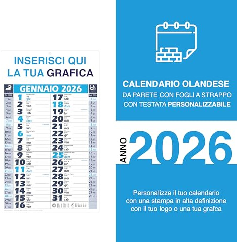 Combo Calendari da Parete 2026 + Penne Personalizzabili 100+100 Organizza e Promuovi la Tua Attività in Modo Efficace – Ideale per Uffici, Case, Regali Aziendali, Studenti e Professionisti (Blu)