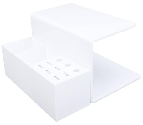 Brrnoo Acryl-Wimpern Organizer, Ständer für Wimpernzubehör, Tragbares Ausstellungsregal für Make-up Werkzeuge, Ideal für Wimpernsalons (Weiß)