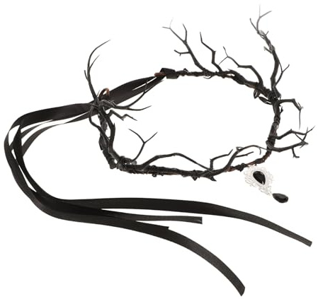 OSOLADY Flower Headpiece Aus Zweigen Und Blumen Gothic Antler Für Halloween Festivals Und Cosplay Handgefertigter Kopfschmuck Für Damen Und Mädchen