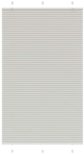 vidaXL Plissee Hellgrau 120x200 cm Stoffbreite 119,4 cm Polyester, Faltrollo, Klemmfix, Plisseerollo, Jalousie, Rollo, Plisseerollo für Fenster