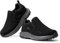 FitVille Zapatillas Sin Cordones Hombre Ancho Casual Mocasines Zapatos Senderismo Antideslizantes Slip-on Walking Sneakers Negro 41 EU Ancho