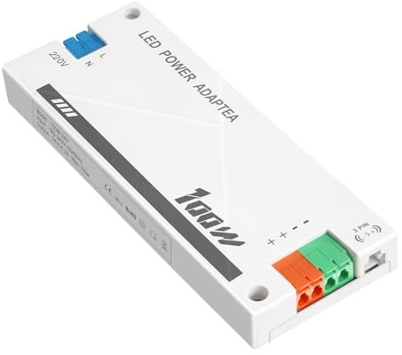 Transformador de 220 V, 24 V, 100 W, 4,2 A, alimentación 24 V, 100 W | Transfo AC a DC, para G4, GU5.3, MR11, MR16, no regulable, sin ruido, sin parpadeo, sin carga mínima,
