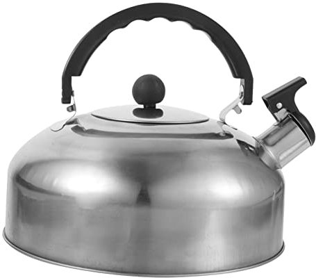 MOKKHNB Tetera Silbante De Acero Inoxidable 5l Capacidad 4l Fondo Plano Para Estufa De Gas Hervidor De Agua Doméstico Uso