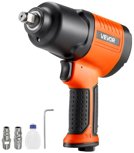 VEVOR Air Impact Wrench, 1/2 Drive Pneumatic Impact Wrench Up to 1490N.m Reverse Torque, 7500RPM 4-Speed Adjustable & Lightweight Pneumatic Gun for Auto Repairs and Maintenance