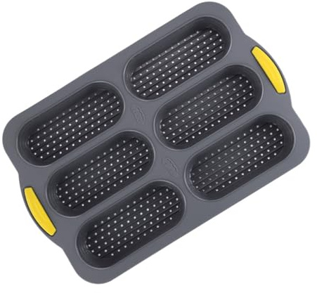 ZUNOXAZ Moule à Silicone Cavités Résistant Chaleur pour Pains Hot Dog Baguettes et Sandwichs Flexible et Antiadhérent pour Cuisson Maison et Préparation Rapide