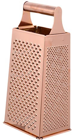 UTHCLO Rallador De Caja De 4 Lados Para Verduras y Cortadora De Cocina Acero Inoxidable Rosa Multifuncional Para Uso Doméstico Con Diseño Seguro
