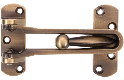 HEATSHAKING Serratura Interna Porta Antifurto in Metallo Vintage Blocca Porte Sicurezza Casa e Hotel Installazione Facile senza Attrezzi Rinforzo Porta Pratico e Resistente