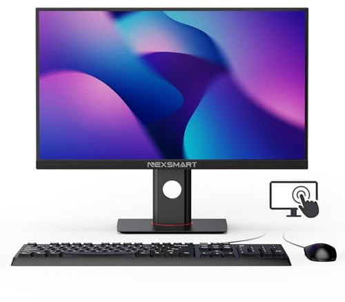 Ordenador de sobremesa Todo en uno de 23,8 Pulgadas con Core i7 Ordenador Todo en uno 8GB DDR3 512 G SSD, Soporte Dual Band WiFi Blutooth 4.2 Ratón y Teclado con Cable Negro (Pantalla no táctil)