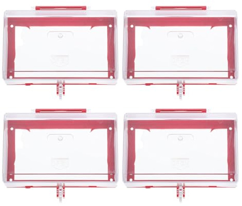 HOLIDYOYO Lot de 4 Cache-Prises Verrouillables Transparents Étanches Boîtiers de Prise Murale Type 86 Anti-Électrocution Protection Sécurité Garçon et Filles pour Salle de Bain et