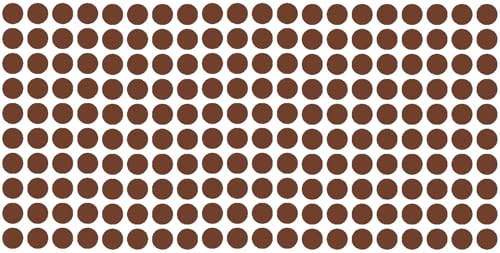 200 selbstklebende Vinyl-Klebepunkte Ø 8 mm – wetterfest & UV-beständig – Markierpunkte Aufkleber für Innen & Außen (Braun)