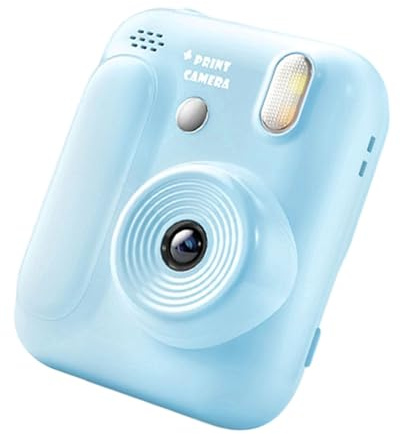 Macchina fotografica istantanea per bambini con stampa termica a colori di carta 4 rotoli incorpora filtri Effetti Design portatile per principianti Bambini Fotocamera a stampa immediata