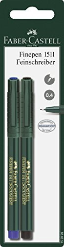 Faber-Castell 152099 - Finepen 1511, blau und schwarz