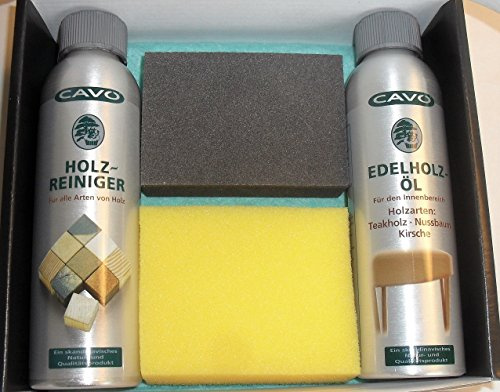 CAVO kleines Holzpflegeset mit Bio-Öl 250 ml