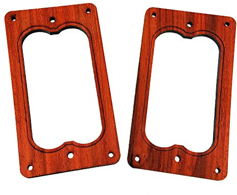 2PC. Full Size Humbucker Pickup-Cover Ringe Style 2 – wählen Sie aus 4 Holz Arten. Padauk
