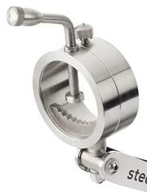 Hidalgo Jamonero Steelblade Giratorio 360º INOX y Base Polietileno Blanco + Set 3 Claveles +Pinza +Regalo Cubre jamón