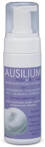 Deakos Ausilium Mousse - Detergente Intimo Donna Antibatterico e Lenitivo - Sapone Intimo Donna, Uomo e Bambino con Lattoferrina, D Mannosio, NAC e Morinda - Antiodore, Senza Parabeni e Siliconi