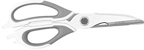 Tijeras multifuncionales, cizalla de cocina práctica, desmontable para cortar verduras, frutas, fideos, pizza para chef(gris)