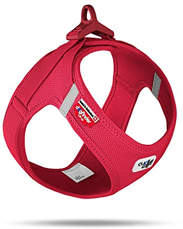curli Clasp Air-Mesh Hundsele, röd, M