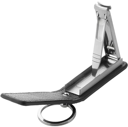 ZWILLING Nagelknipser mit Schlüsselanhänger, schwarz mattiert Lederetui Edelstahl