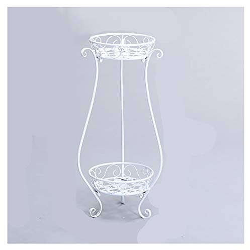 FLBT Blumentopfhalter Pflanzenständer Metall Pflanzenständer Blumentopfregal Standregal Pflanzenregale Blumenhocker Outdoor Indoor Wohnzimmer Balkon Blumenständer (Color : Black)