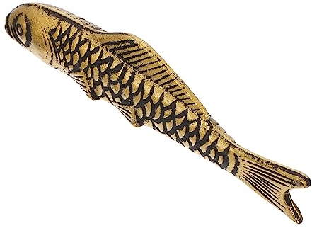 VILLFUL Kalligrafie Papiergewicht Aus Gusseisen Fischform Chinesisches Sumi Drawing Paperweight Elegantes Desktop- Für Kunstliebhaber Für Kalligrafie Und Zeichnung Goldene Ausführung
