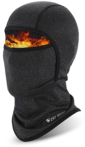 ICOCOPRO Sturmhaube Kinder Winter - Winddichtes Balaclava Kinder - Warme Sturmmaske Schwarz - Skimaske Gesichtshaube Kinder - Skimütze Schlupfmütze Sturmmütze - Fahrradmütze unter Helm