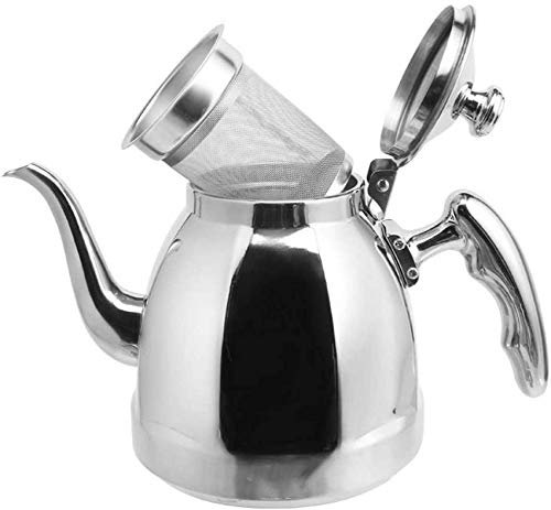 Tetera de acero inoxidable 304, Cocina de Inducción de 1,5 l, tetera Universal con filtro, tetera, pesa rusa DF