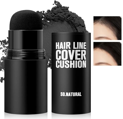 Boobeen Correcteur de racine des cheveux et poudre de retouche avec éponge, couverture instantanée pour cheveux gris clairsemés