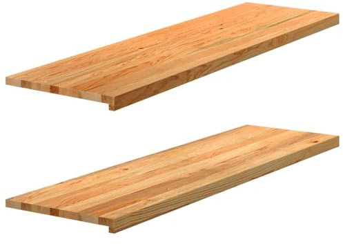 Xichuzi Davanzali 2 pz Marrone Chiaro 140x40x2 cm Legno Massello Rovere,Davanzali per Finestre,per Interni,Davanzale Interno,Soggiorno,Decorazione-4009163