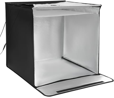 Caja de luz portátil profesional para estudio fotográfico para estudios fotográficos, dormitorios, oficinas, se puede utilizar alrededor de bolsas de joyería 60 x 60 x 60 cm