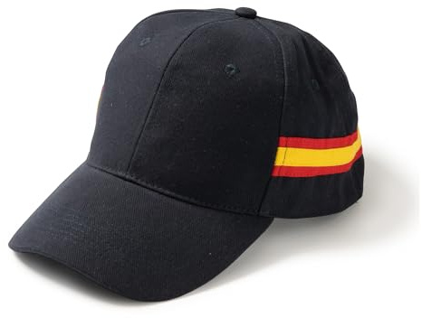 KINKIES Gorra Unisex de 6 Paneles 100% algodón con diseño de Bandera Nacional - Visera con Agujeros de ventilación y Cinta antisudoral con Cierre mágico Ajustable