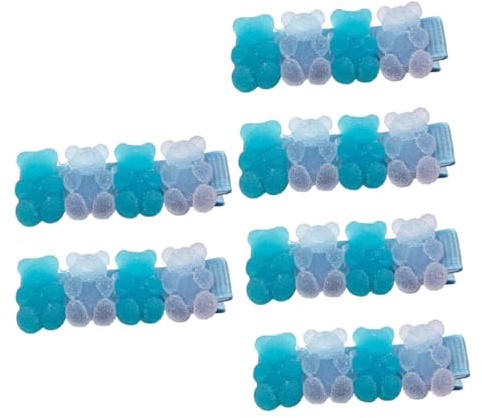 GANAZONO 6pcs Adorable Hairpin Sweet Style Bear Hairpins Cute Hair Clips Girls Hairdressing Barrettes Hair Accessories for Holiday
