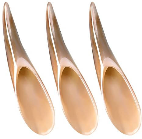 3 Stück Gua Sha Schabewerkzeug aus Ochsenhorn für Nacken und Beine | Glatte Kante, Meridianmassage, Vielseitige Anwendung, Zuhause der Pflegeroutine, Elegant im Design