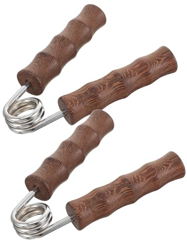 Veemoon Fortalecedor de Agarre de Madera para Manos y Muñecas, Pinza de Fitness Resistente, Herramienta de Ejercicio para Entrenar Fuerza y Masajeador de Manos, Par para Color Aleatorio