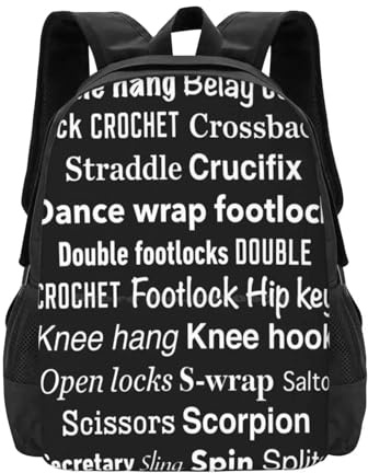 ASDCTYTKO Aerial Silks-Silk Speak-White Großkapazität Schulrucksack Laptoptaschen Aerial Arts Aerial Silks Aerialist Circus Lyra Festival Geschenk
