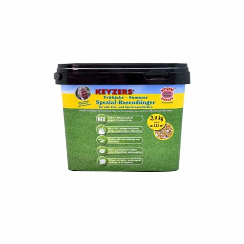 KEYZERS® Spezial Frühjahrs-Sommer Rasendünger 3,4 Kg