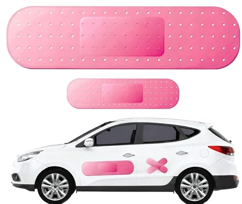 Auto-Pflaster Aufkleber Set (2 Stück) – XXL & Standard Karosserie-Sticker | Lustiges Auto-Zubehör Zum Abdecken Von Kratzern & Dellen - UV-beständig & Wasserfest Für PKW, LKW & Wohnmobile.