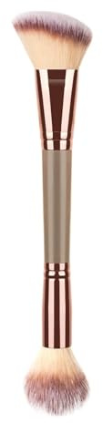 Foundationborste Täta borst | & vinklade concealer- & puderborstar för blending av highlighter, puder – resa, vardag, ansikte, kinder