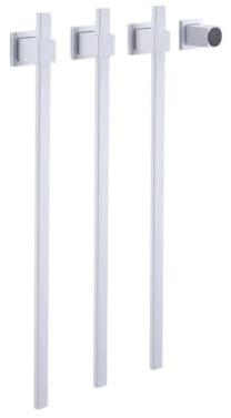 Scaldasalviette elettrico verticale, acciaio inox, da parete